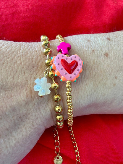 Bracelet fleur blanche LIA - Camilmari Bijoux - 