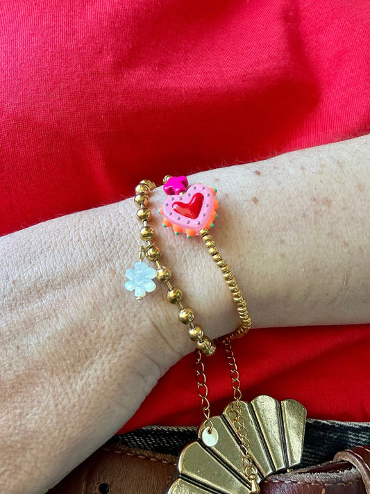 Bracelet fleur blanche LIA - Camilmari Bijoux - 