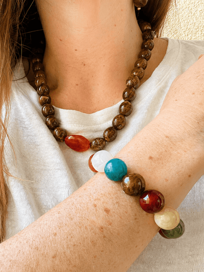 Bracelet grosses perles SIMONE - Camilmari Bijoux - 16 cm