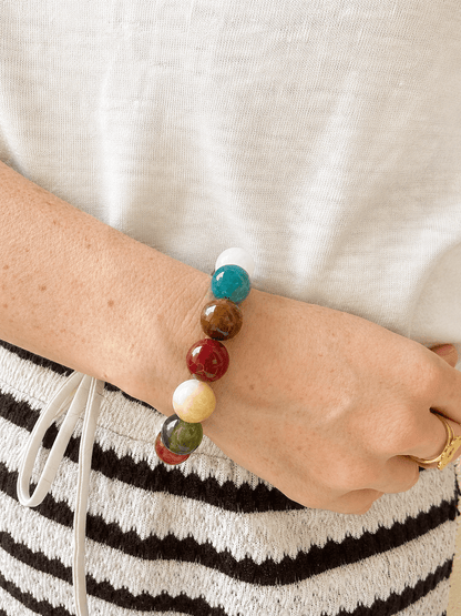 Bracelet grosses perles SIMONE - Camilmari Bijoux - 16 cm