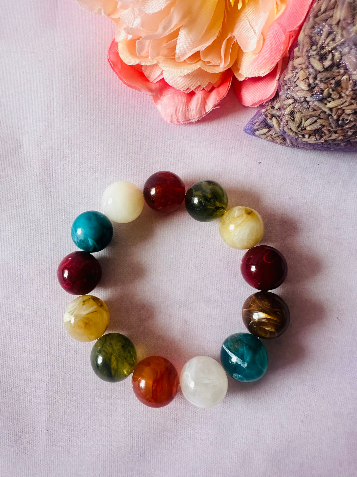 Bracelet grosses perles SIMONE - Camilmari Bijoux - 16 cm