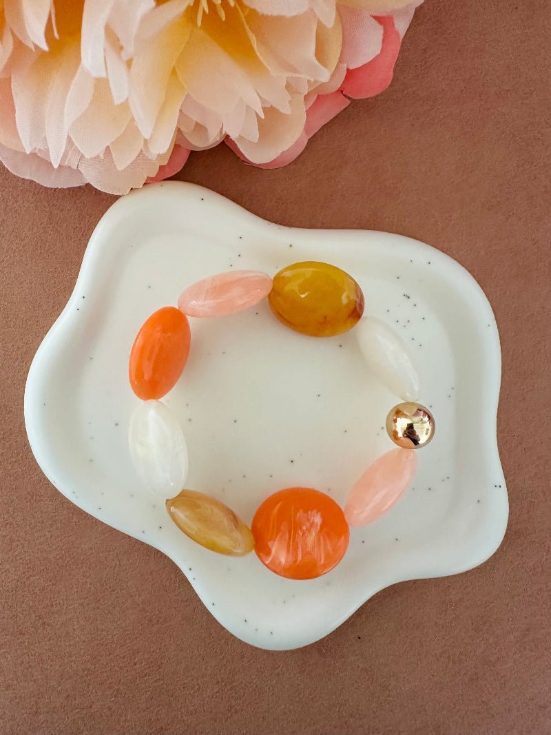 Bracelet SIENNA multicolore – Bracelet de perles fantaisie fait main - Camilmari Bijoux - Crépuscule Tropical