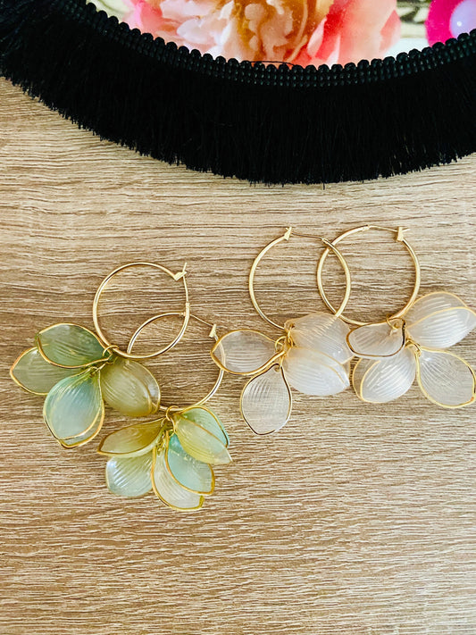  Boucles d’oreilles CELESTE – créoles fantaisie à pétales légères-Boucles d'oreilles-Camilmari Bijoux-Camilmari Bijoux.