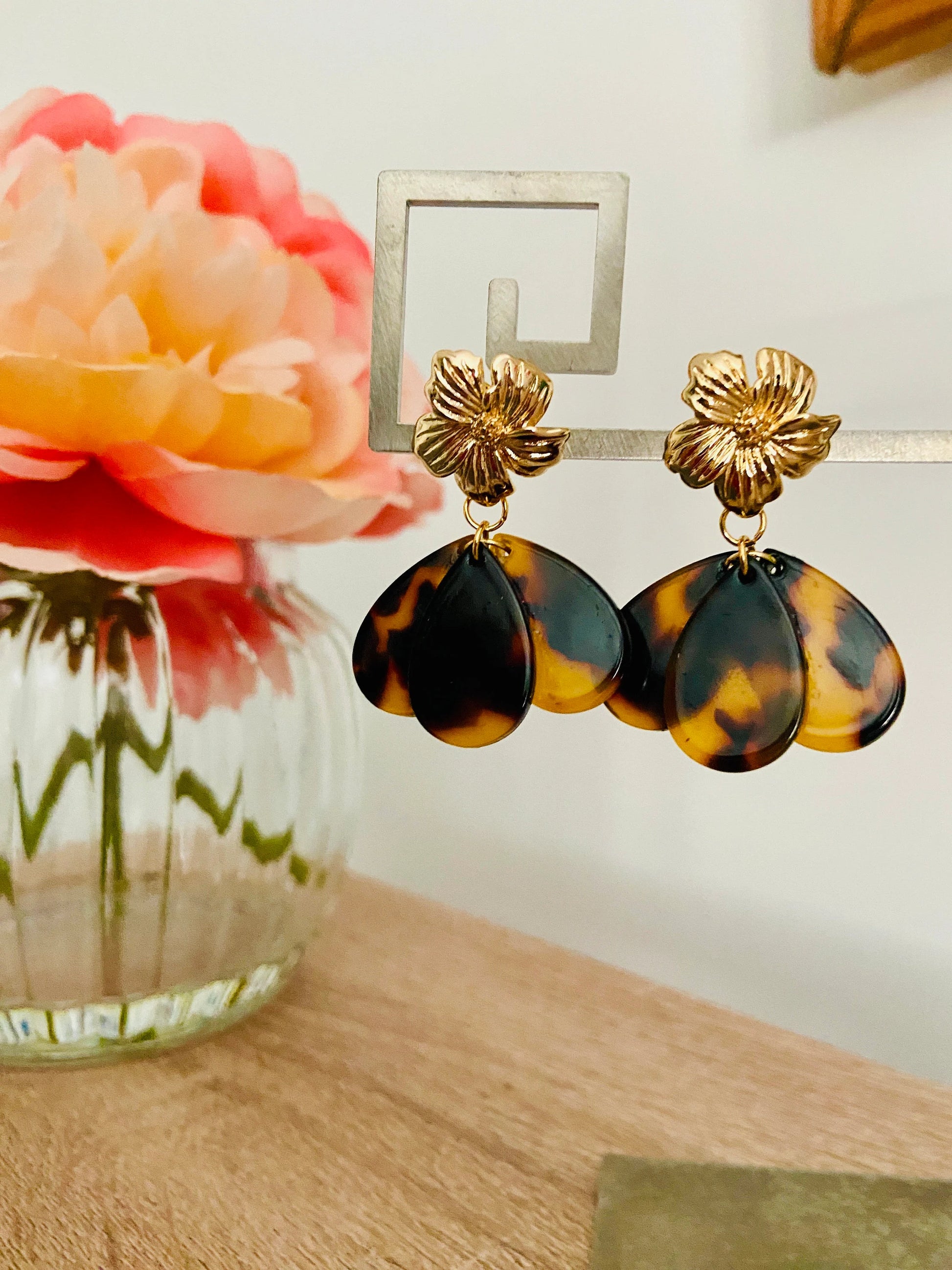  Boucles d’oreilles fantaisie et raffinées GLORIA – faites main-Boucles d'oreilles-Camilmari Bijoux-Camilmari Bijoux.