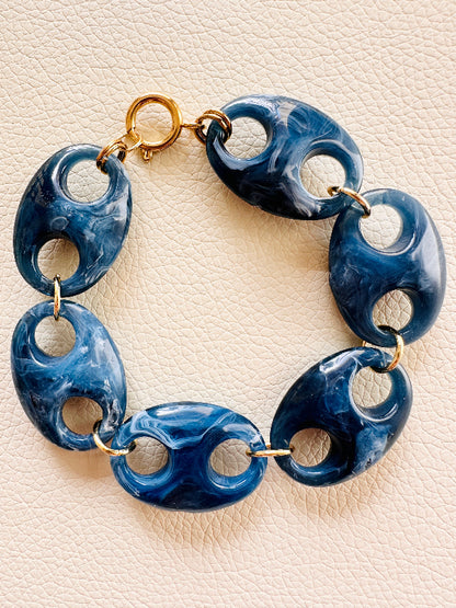  Bracelet FÉLINE – Bracelet à maillons larges fait main-Bracelets-Camilmari Bijoux-Camilmari Bijoux.