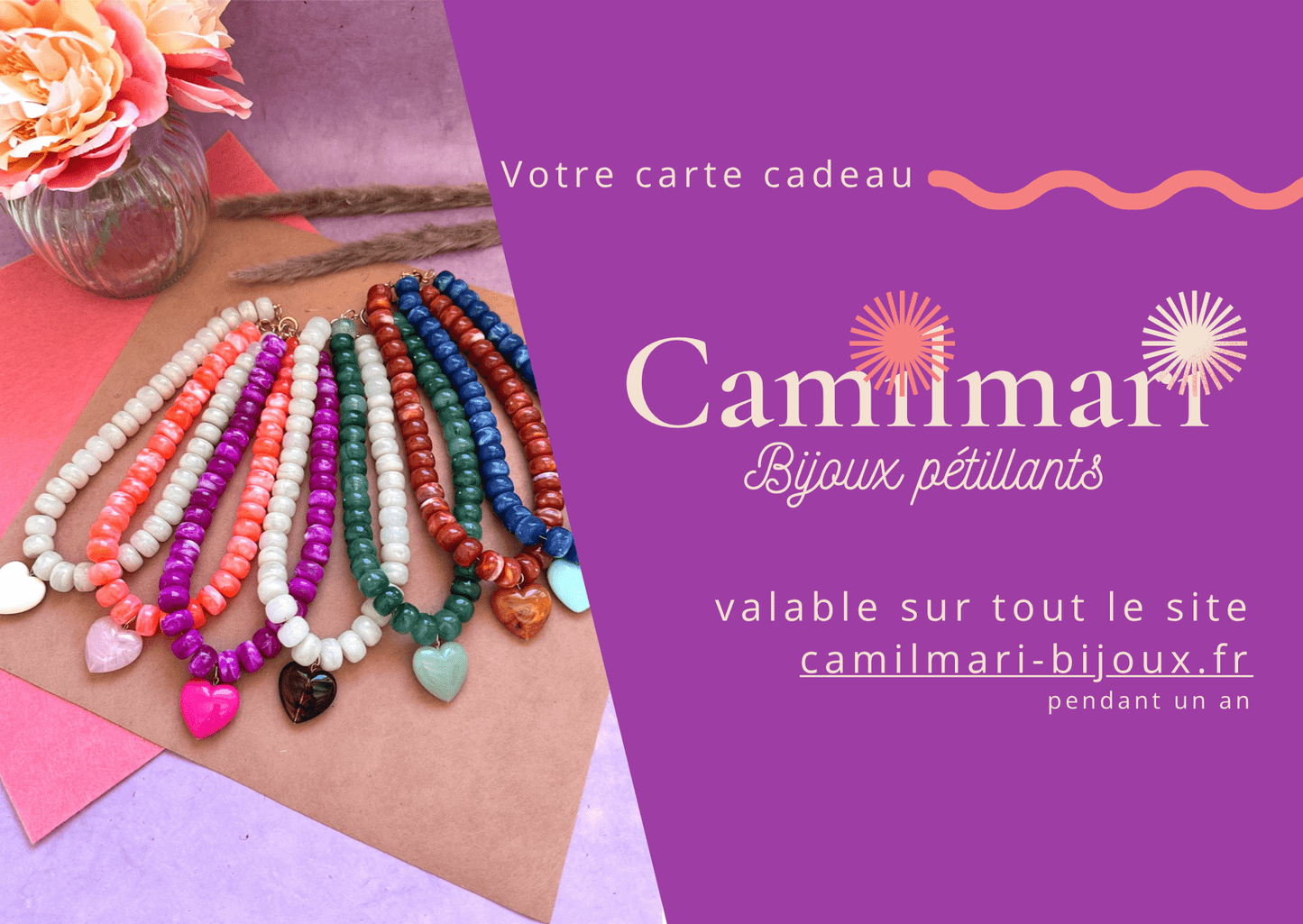 Carte Cadeau Bijoux Fantaisie – Camilmari Bijoux - Camilmari Bijoux - 100