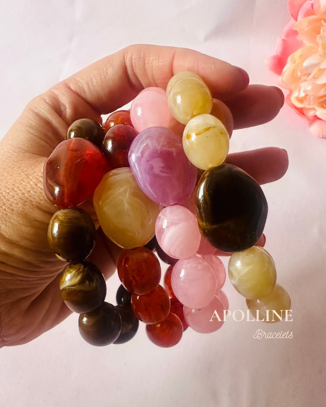 Coffret bijoux femme APOLLINE – Collier + bracelet - Camilmari Bijoux - Gris & sable