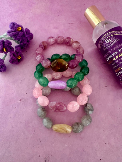 Coffret bijoux femme APOLLINE – Collier + bracelet - Camilmari Bijoux - Gris & sable