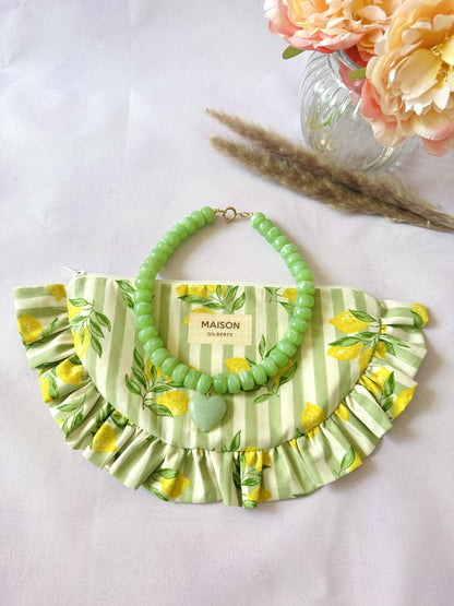 Coffret cadeau fête des mères CLAUDIE - Camilmari Bijoux - Vert et citrons