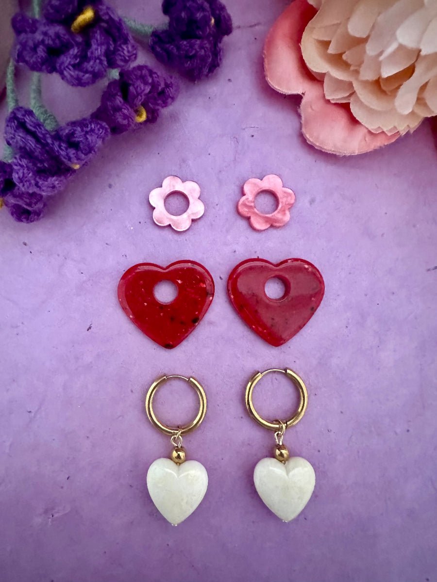 Coffret Saint Valentin femme VALOU - Camilmari Bijoux - Créoles dorées pour oreilles percées