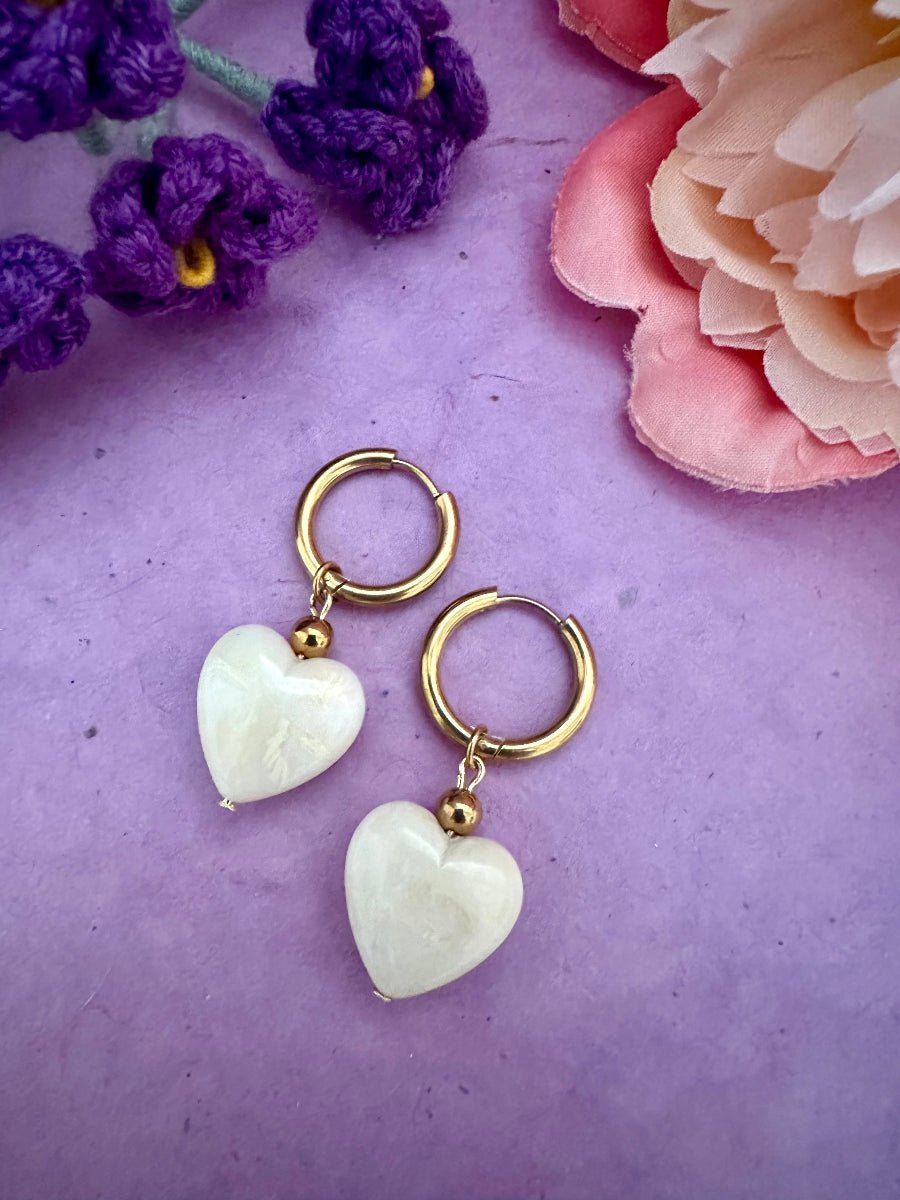 Coffret Saint Valentin femme VALOU - Camilmari Bijoux - Créoles dorées pour oreilles percées