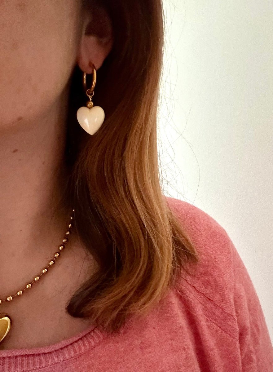 Coffret Saint Valentin femme VALOU - Camilmari Bijoux - Créoles dorées pour oreilles percées