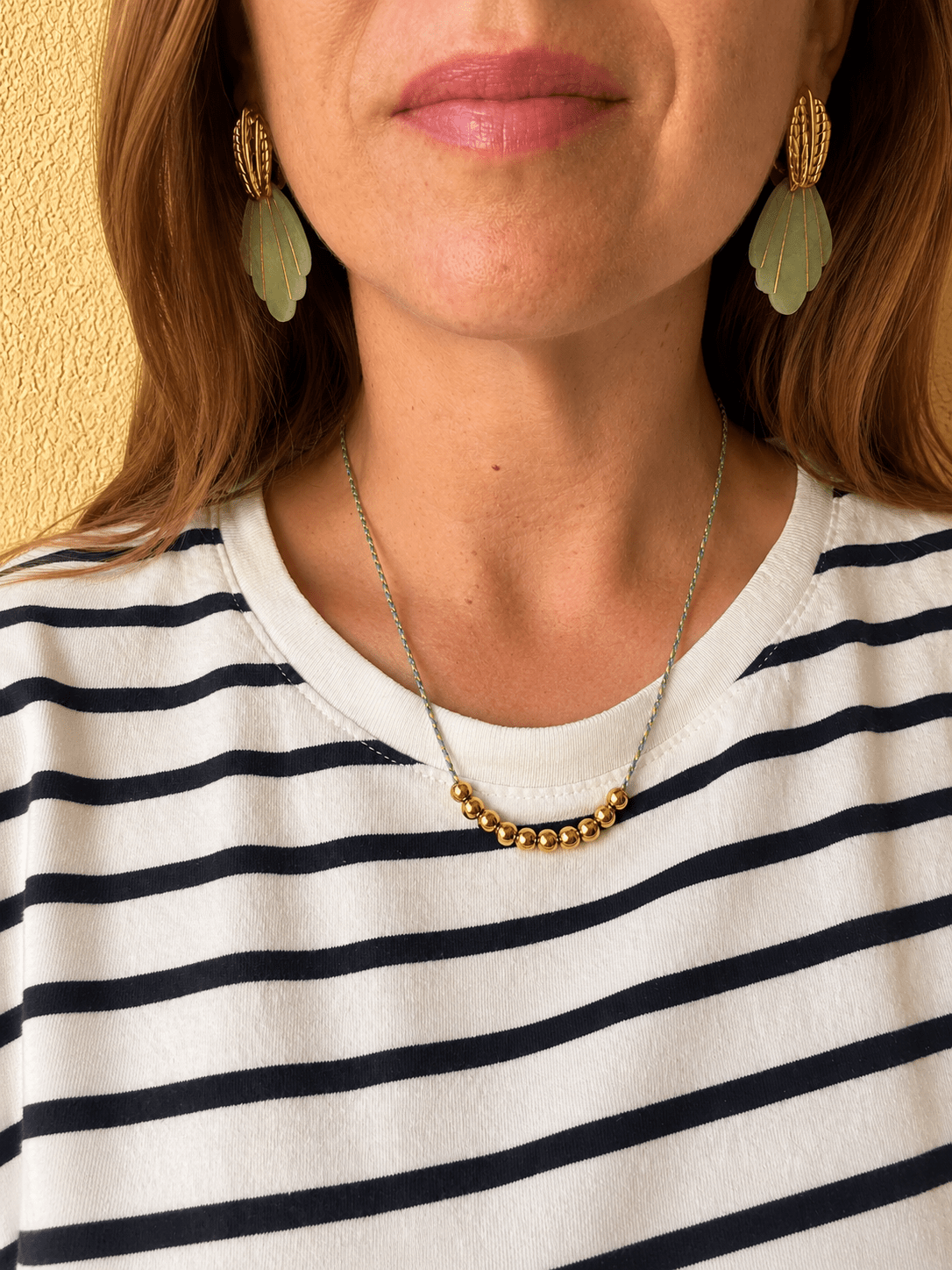 Collier à breloques TAMARA - Camilmari Bijoux - Bleu vert turquoise avec breloques