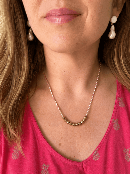 Collier à breloques TAMARA - Camilmari Bijoux - Rose violet sans breloques