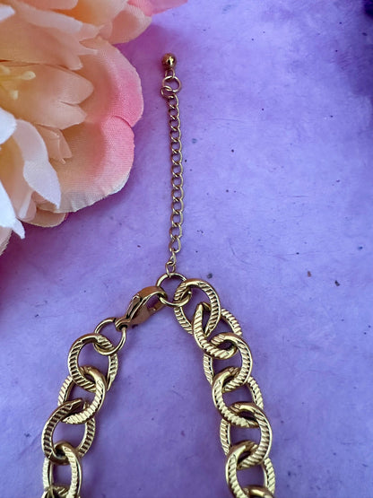 Collier ALTHÉA – Collier breloques coeurs doré rouge et écru - Camilmari Bijoux - 