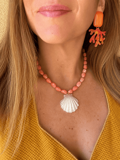 Collier avec coquillage CORALIA - Camilmari Bijoux -