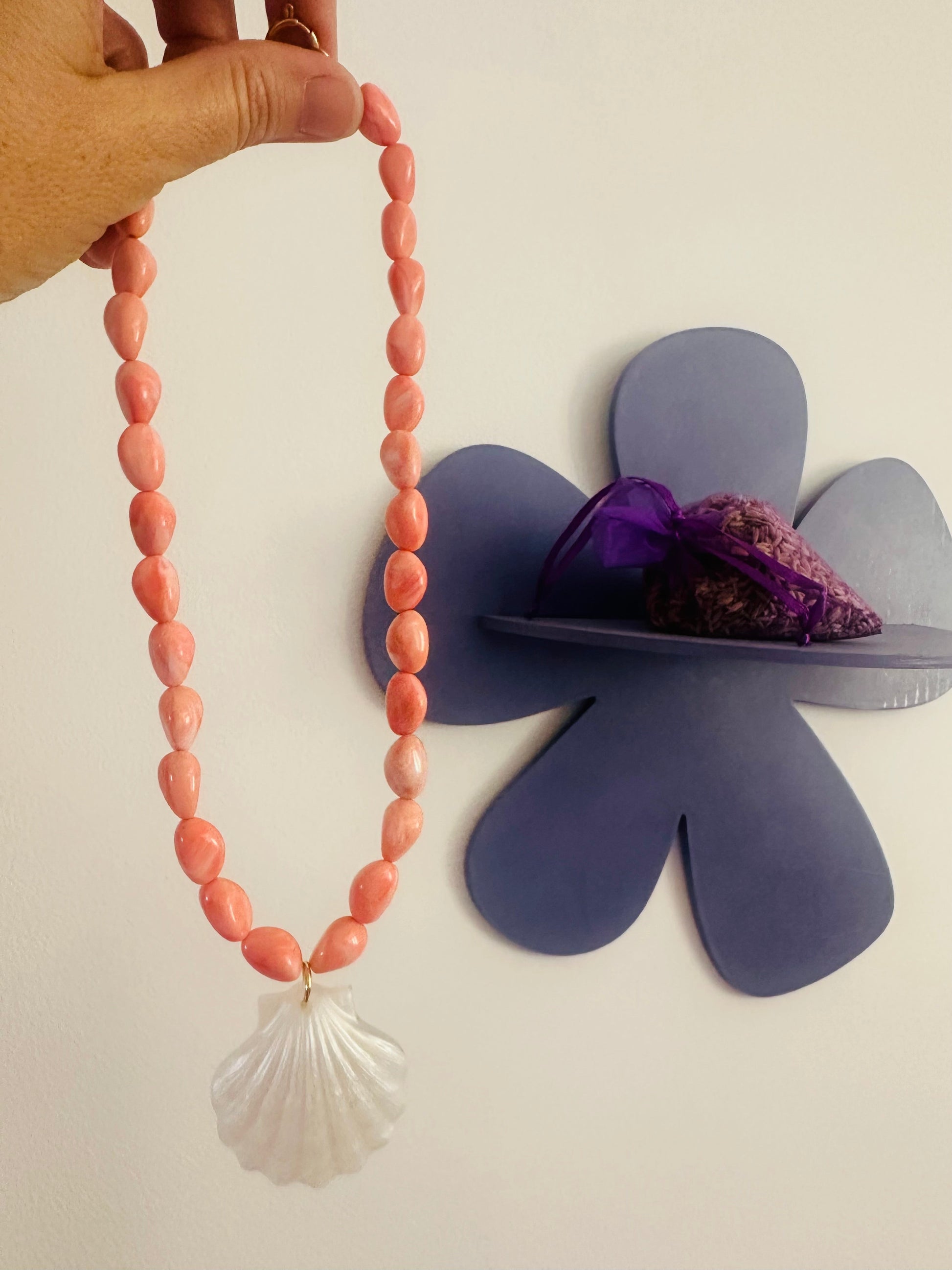 Collier avec coquillage CORALIA - Camilmari Bijoux -