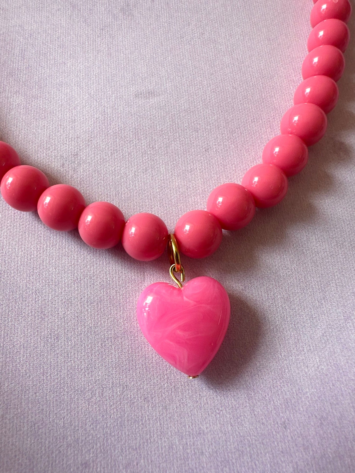 Collier avec un cœur ODETTE - Camilmari Bijoux - Orange