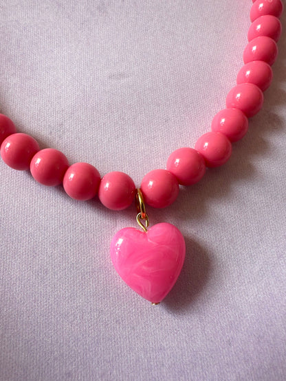 Collier avec un cœur ODETTE - Camilmari Bijoux - Orange