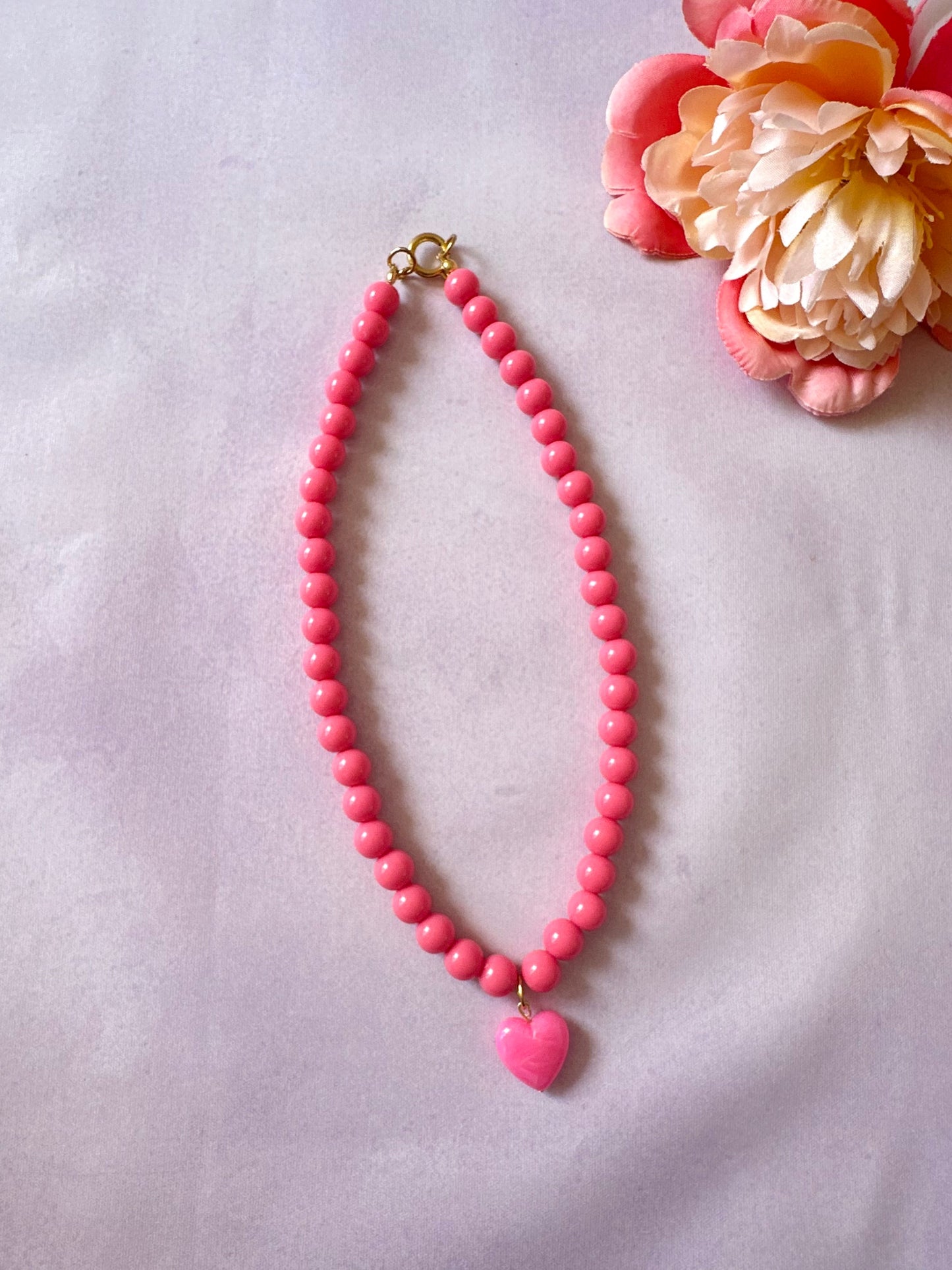 Collier avec un cœur ODETTE - Camilmari Bijoux - Orange