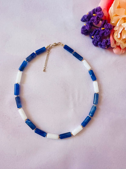 Collier blanc fantaisie LUDIVINE - Camilmari Bijoux