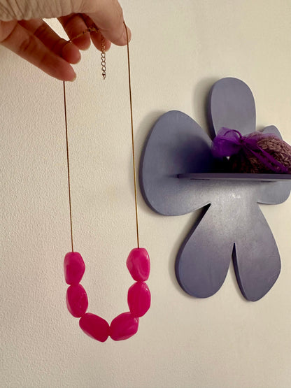Collier chaine et perles MELIE - Camilmari Bijoux - Rose