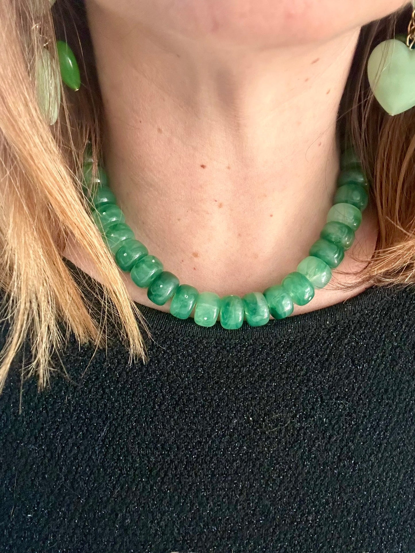 Collier CLAUDIA – Collier de perles coloré et moderne - Camilmari Bijoux - Corail marbré