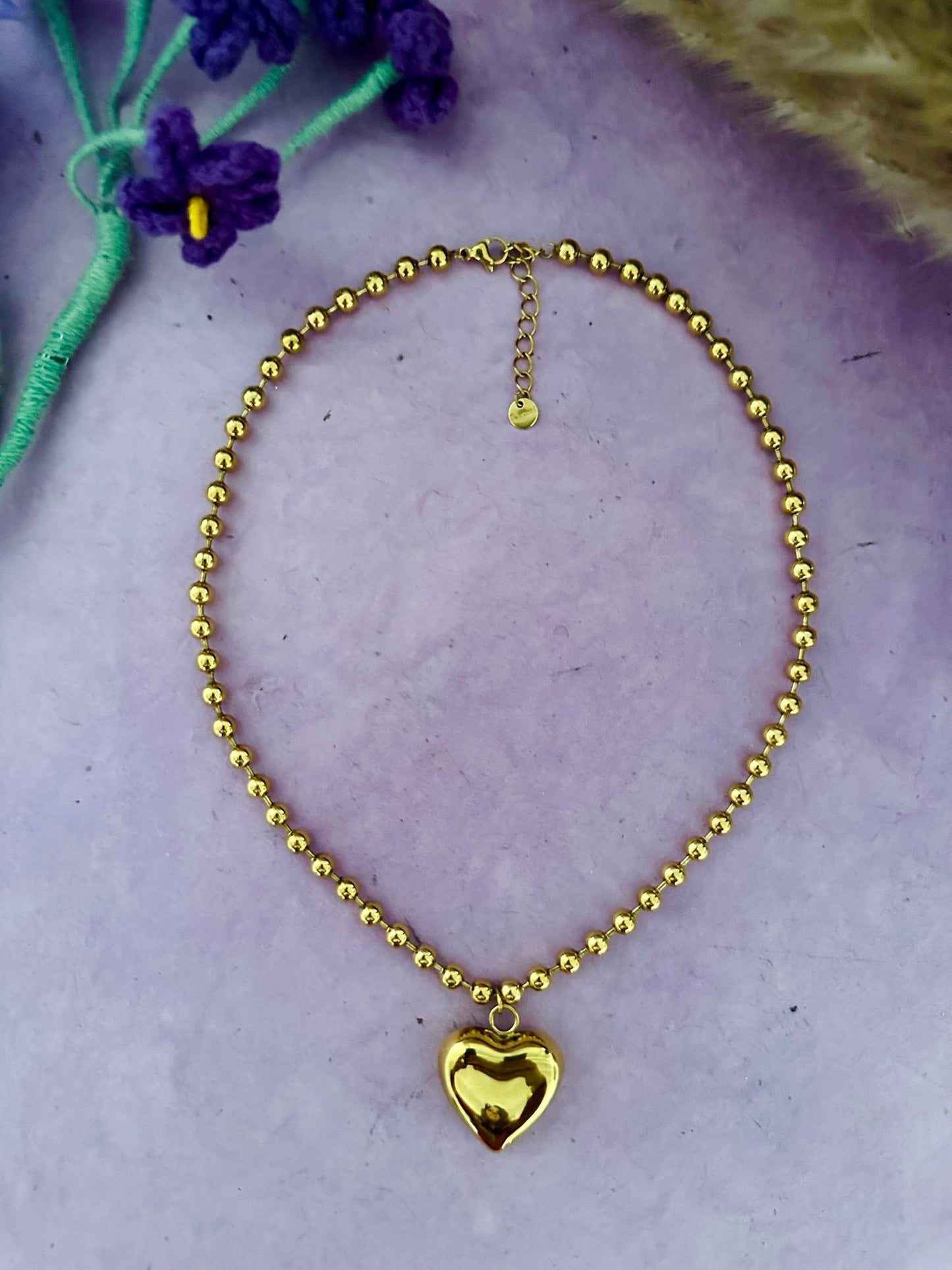 Collier coeur doré FAUSTINE - Camilmari Bijoux - 