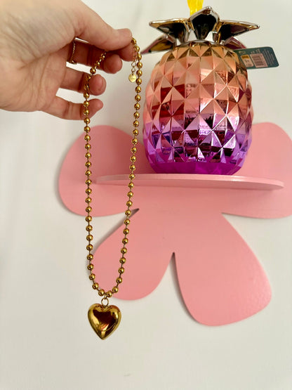 Collier coeur doré FAUSTINE - Camilmari Bijoux - 