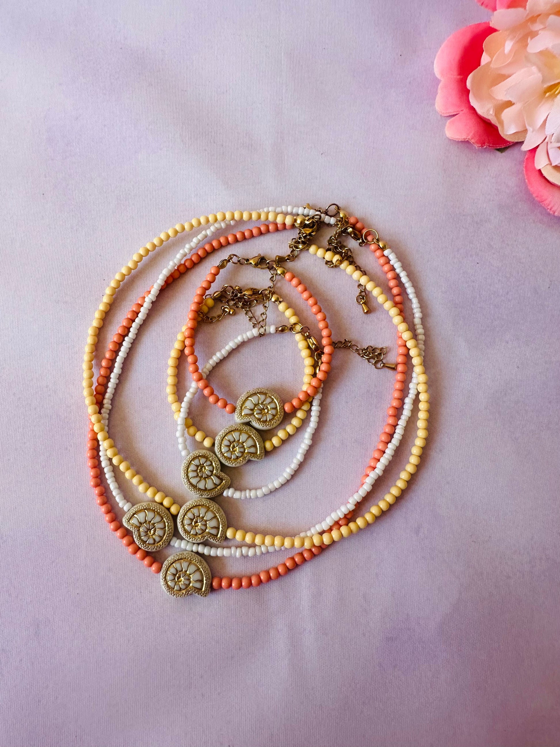 Collier coquillage femme SHELLY - Camilmari Bijoux - Blanc nacré