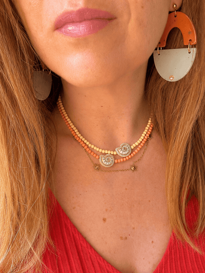 Collier coquillage femme SHELLY - Camilmari Bijoux - Blanc nacré