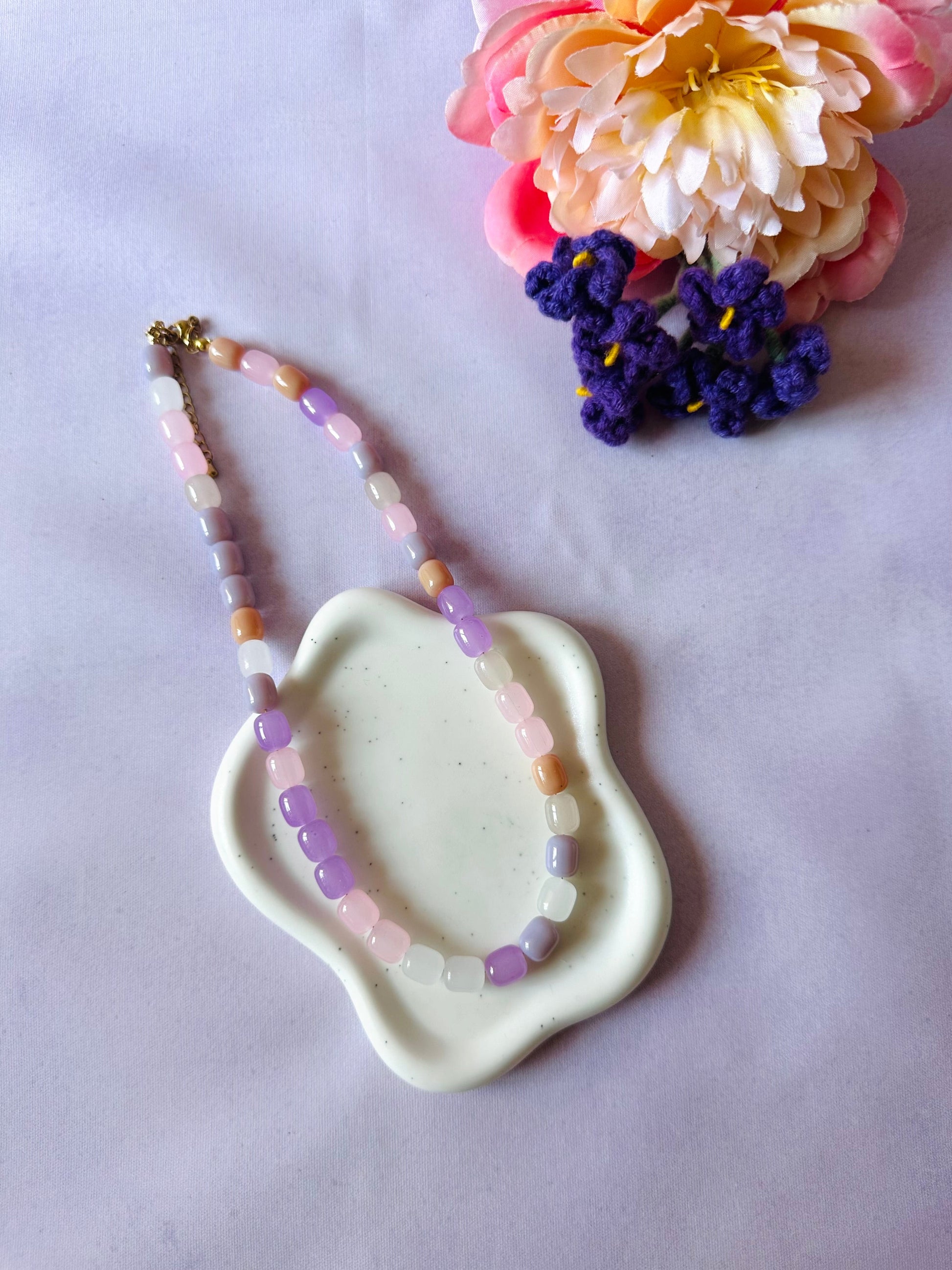 Collier de perles rose poudré SOPHIE - Camilmari Bijoux -