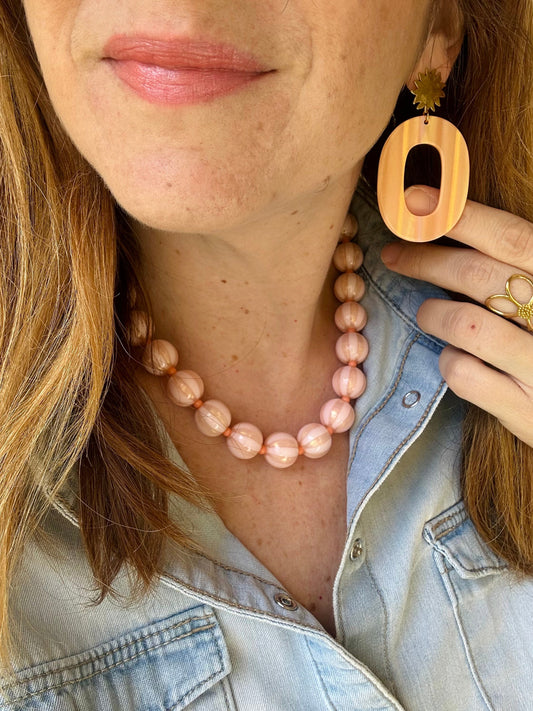 Collier en perles fantaisie BERTILLE - Camilmari Bijoux - Fermoir bouée sans chaînette d'extension
