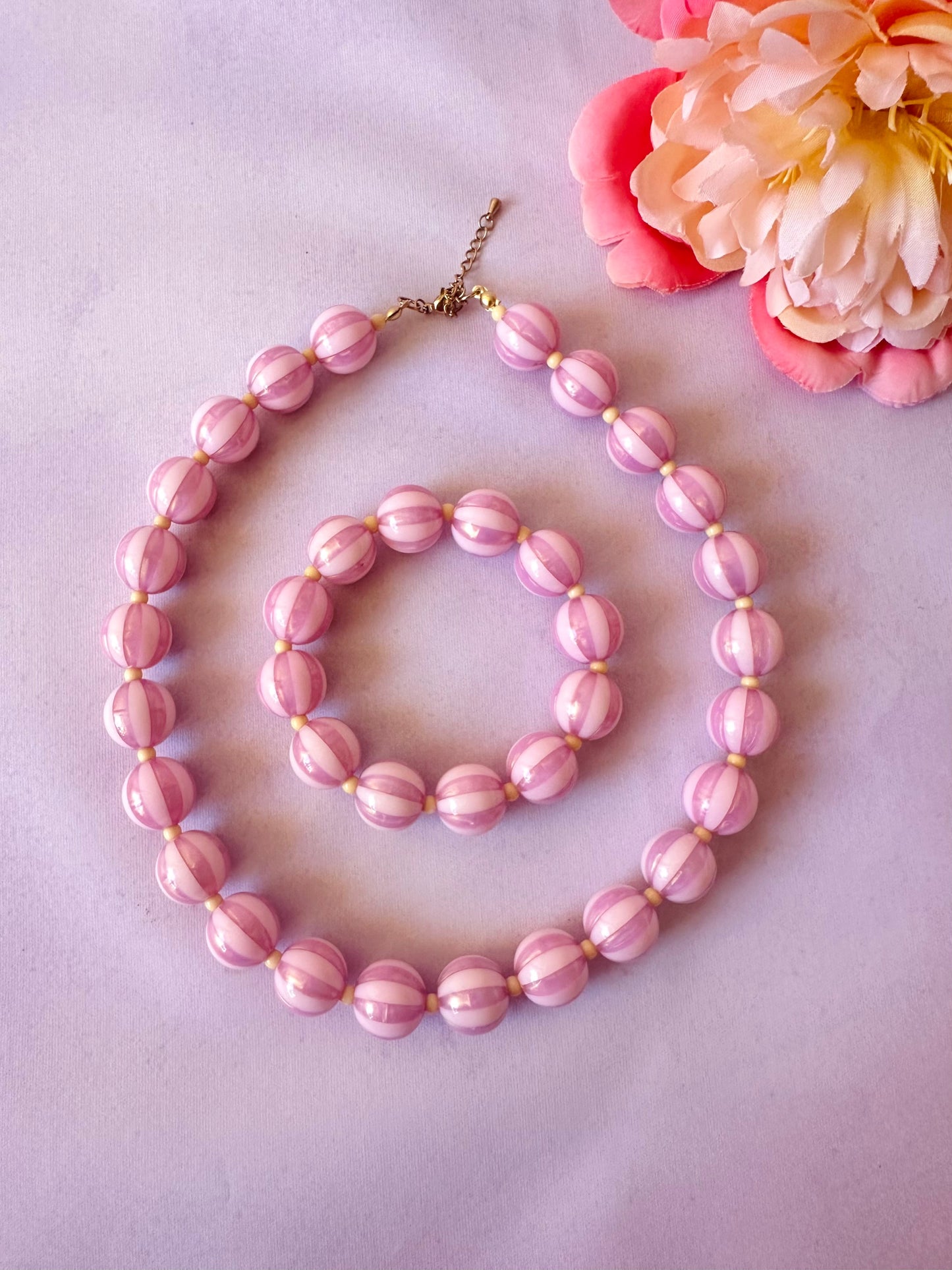 Collier en perles fantaisie BERTILLE - Camilmari Bijoux - Fermoir bouée sans chaînette d'extension