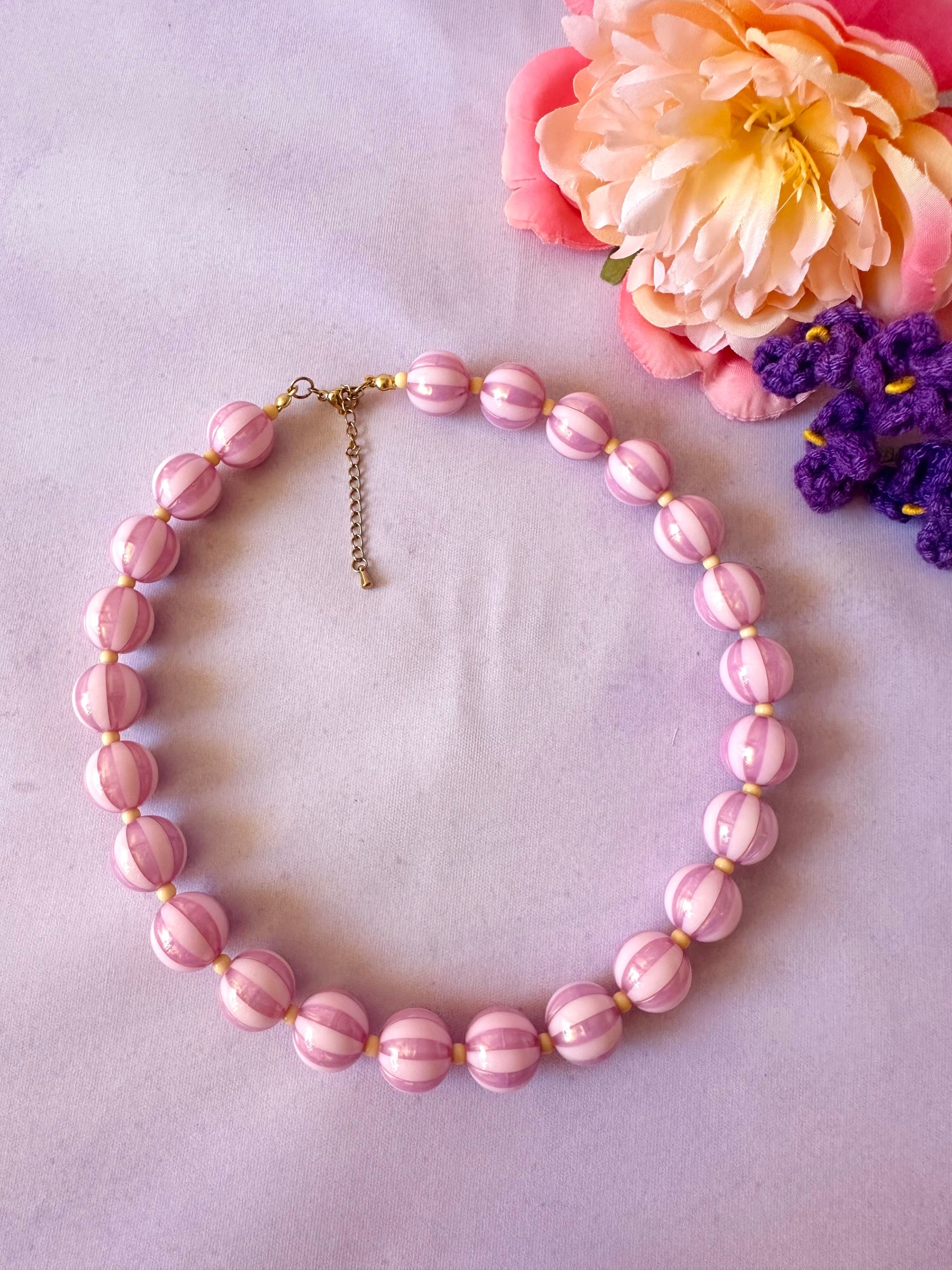 Collier en perles fantaisie BERTILLE - Camilmari Bijoux - Fermoir bouée sans chaînette d'extension
