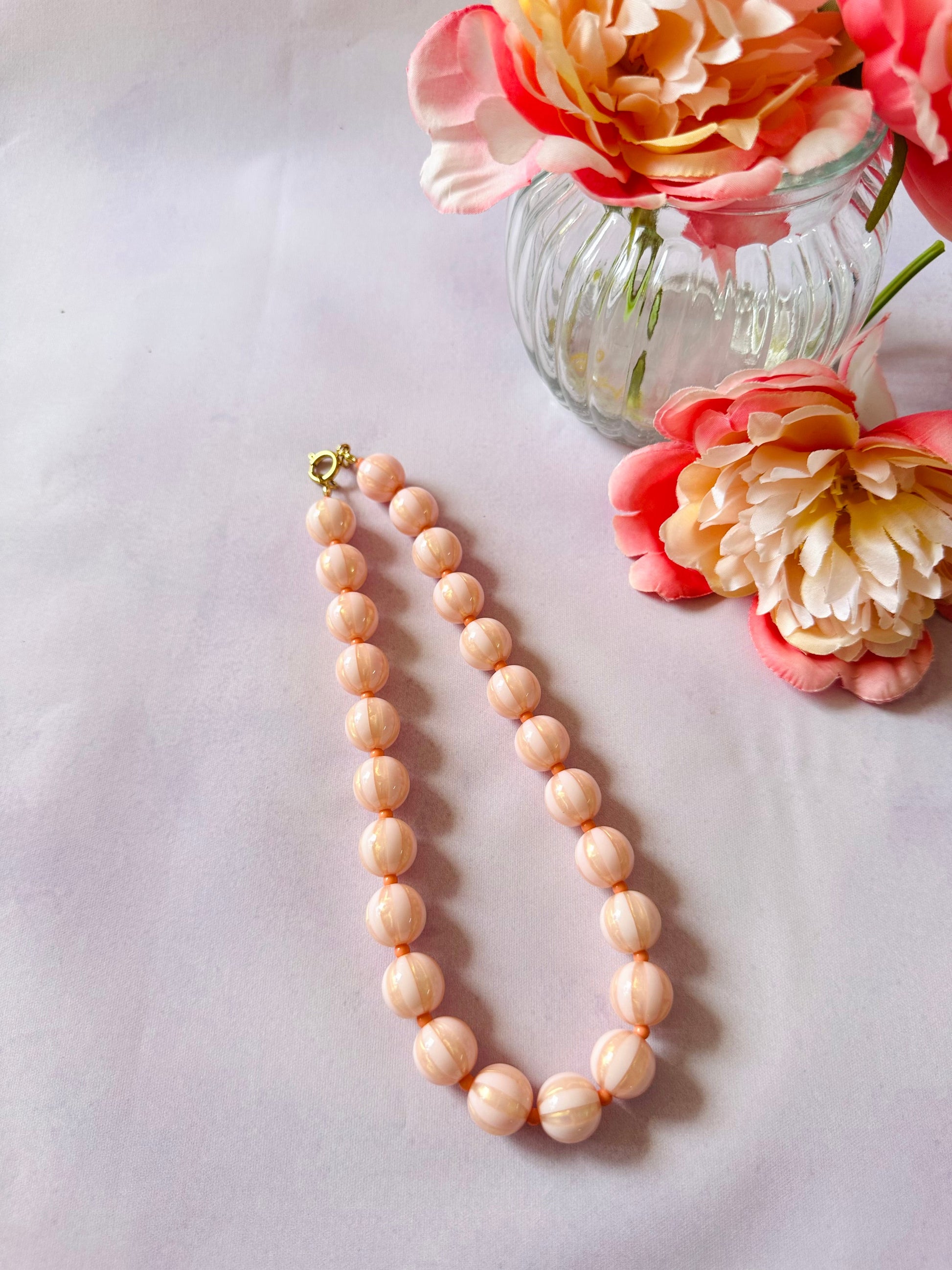 Collier en perles fantaisie FLAMINGO - Camilmari Bijoux - Fermoir bouée sans chaînette d'extension