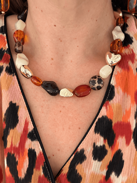 Collier fantaisie perles ISABEAU - Camilmari Bijoux -