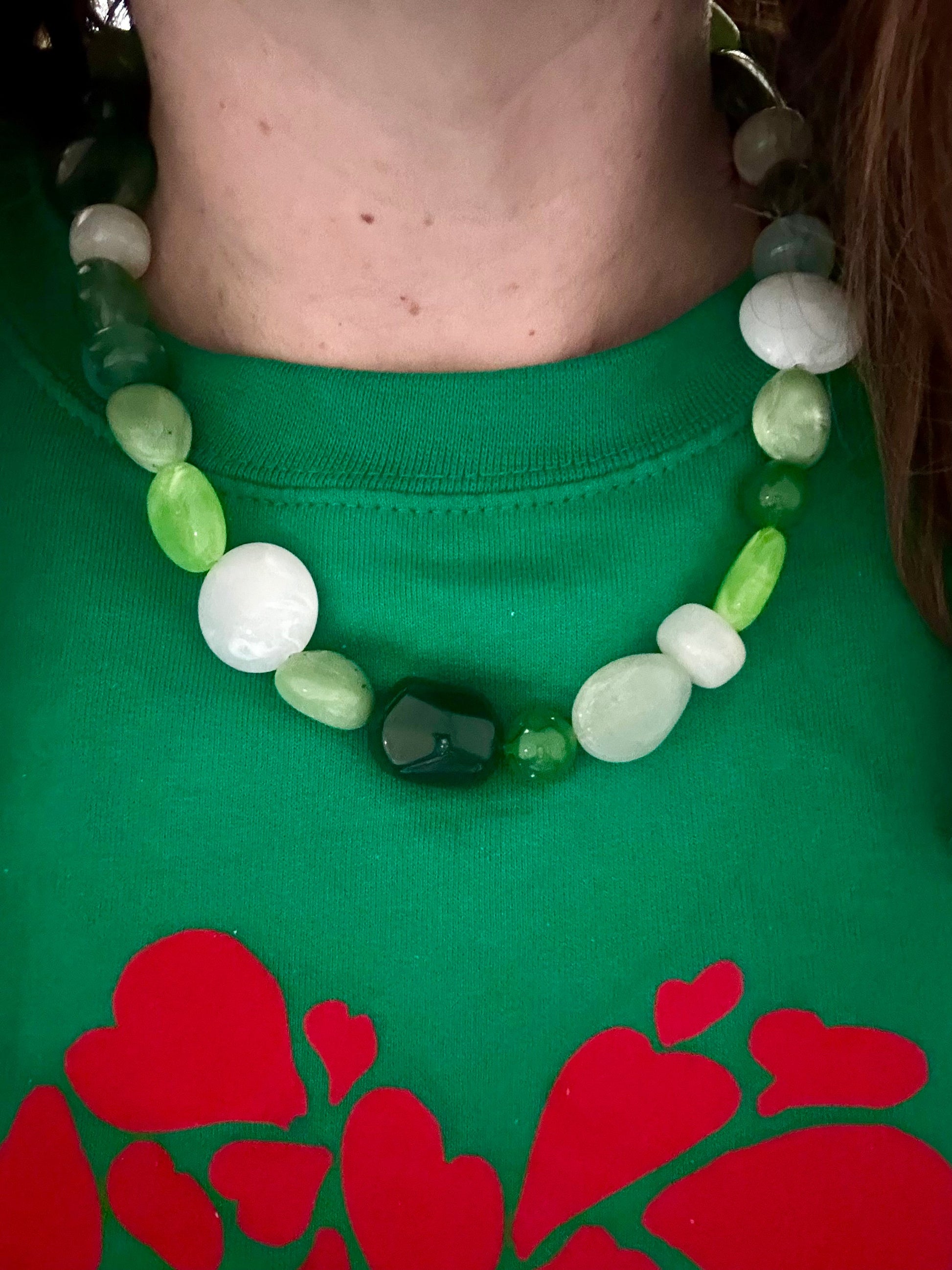 Collier fantaisie vert EDEN - Camilmari Bijoux - 