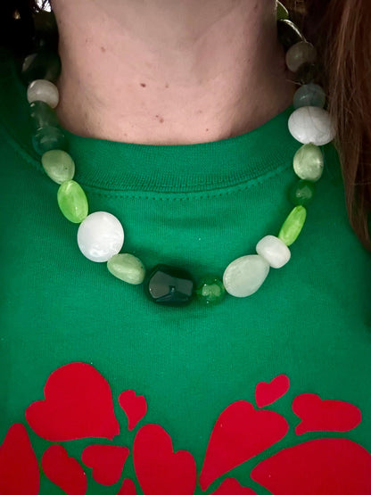 Collier fantaisie vert EDEN - Camilmari Bijoux - 