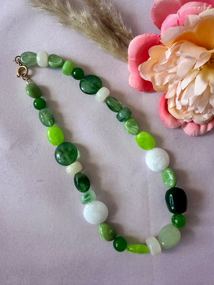 Collier fantaisie vert EDEN - Camilmari Bijoux - 