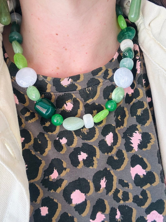 Collier fantaisie vert EDEN - Camilmari Bijoux - 