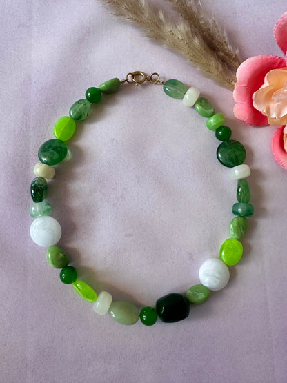 Collier fantaisie vert EDEN - Camilmari Bijoux - 