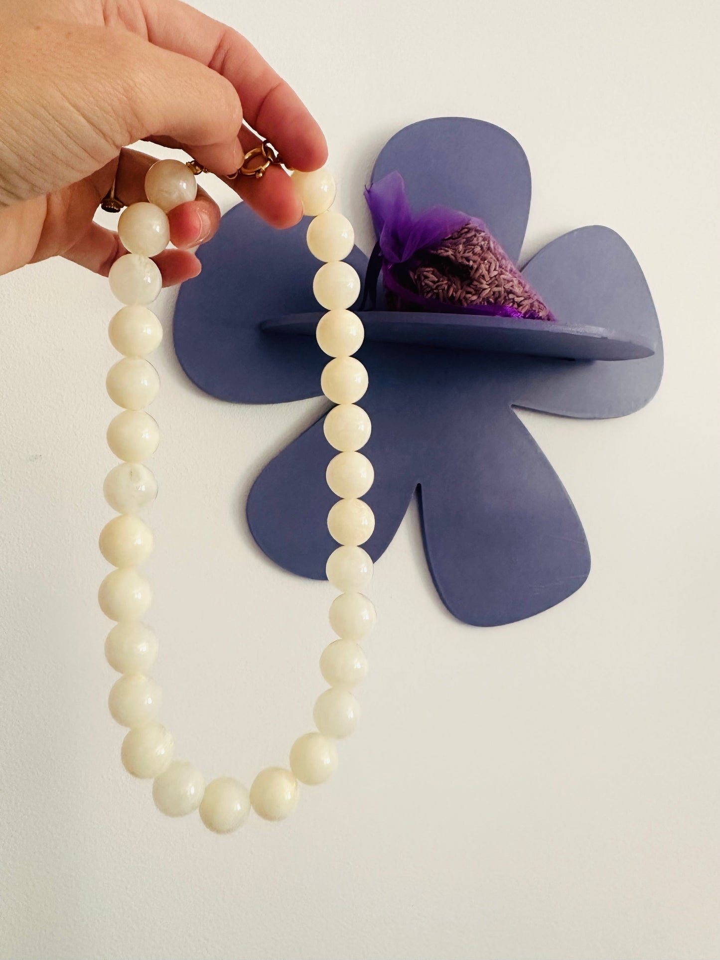 Collier grosses perles blanches BUBBLE - Camilmari Bijoux - Blanc cassé