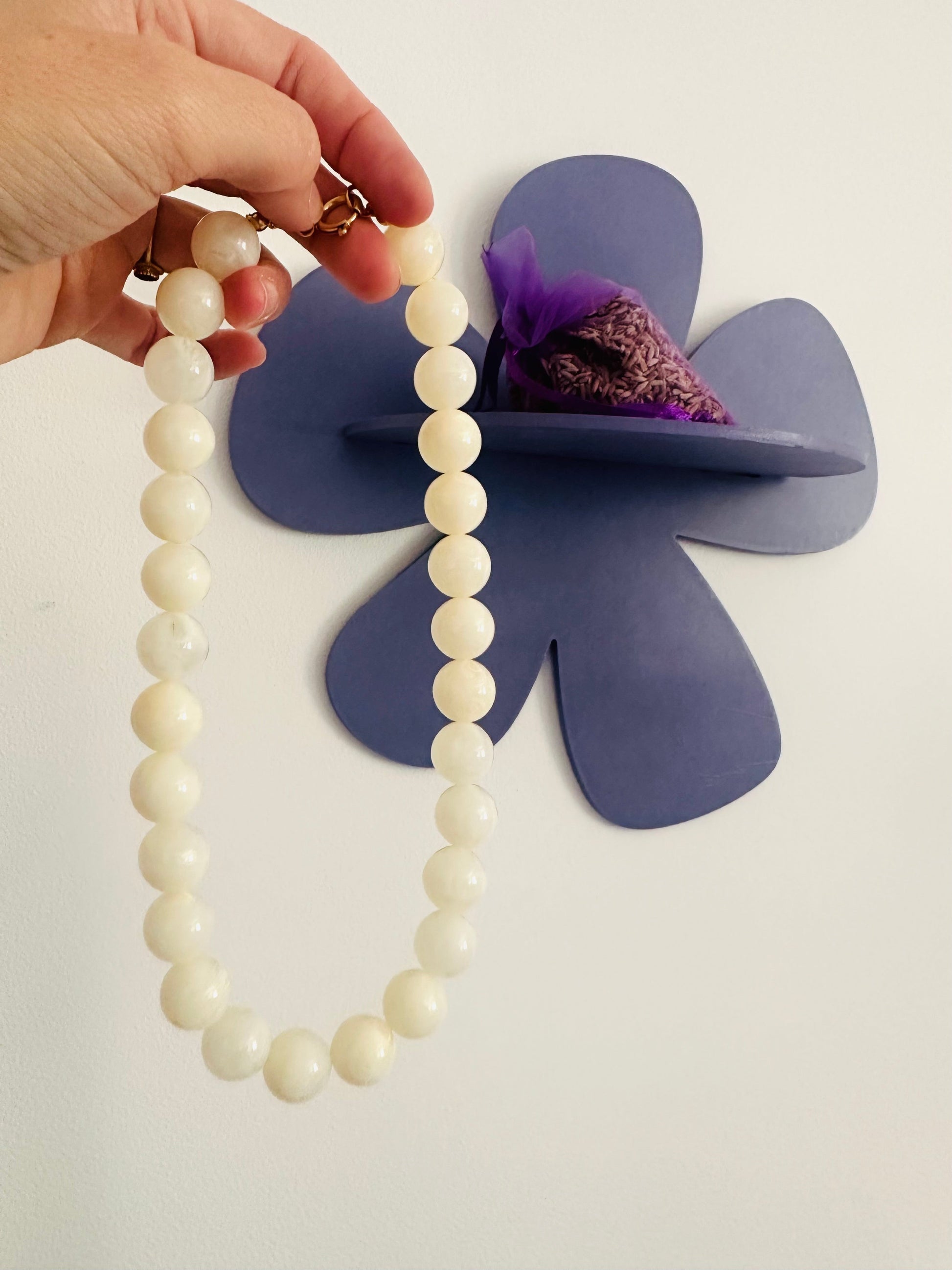 Collier grosses perles blanches BUBBLE - Camilmari Bijoux - Blanc cassé
