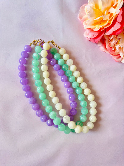 Collier grosses perles blanches BUBBLE - Camilmari Bijoux - Blanc cassé