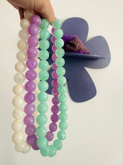 Collier grosses perles blanches BUBBLE - Camilmari Bijoux - Blanc cassé