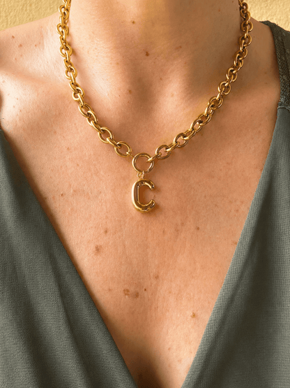 Collier initiale GABY - Camilmari Bijoux - A