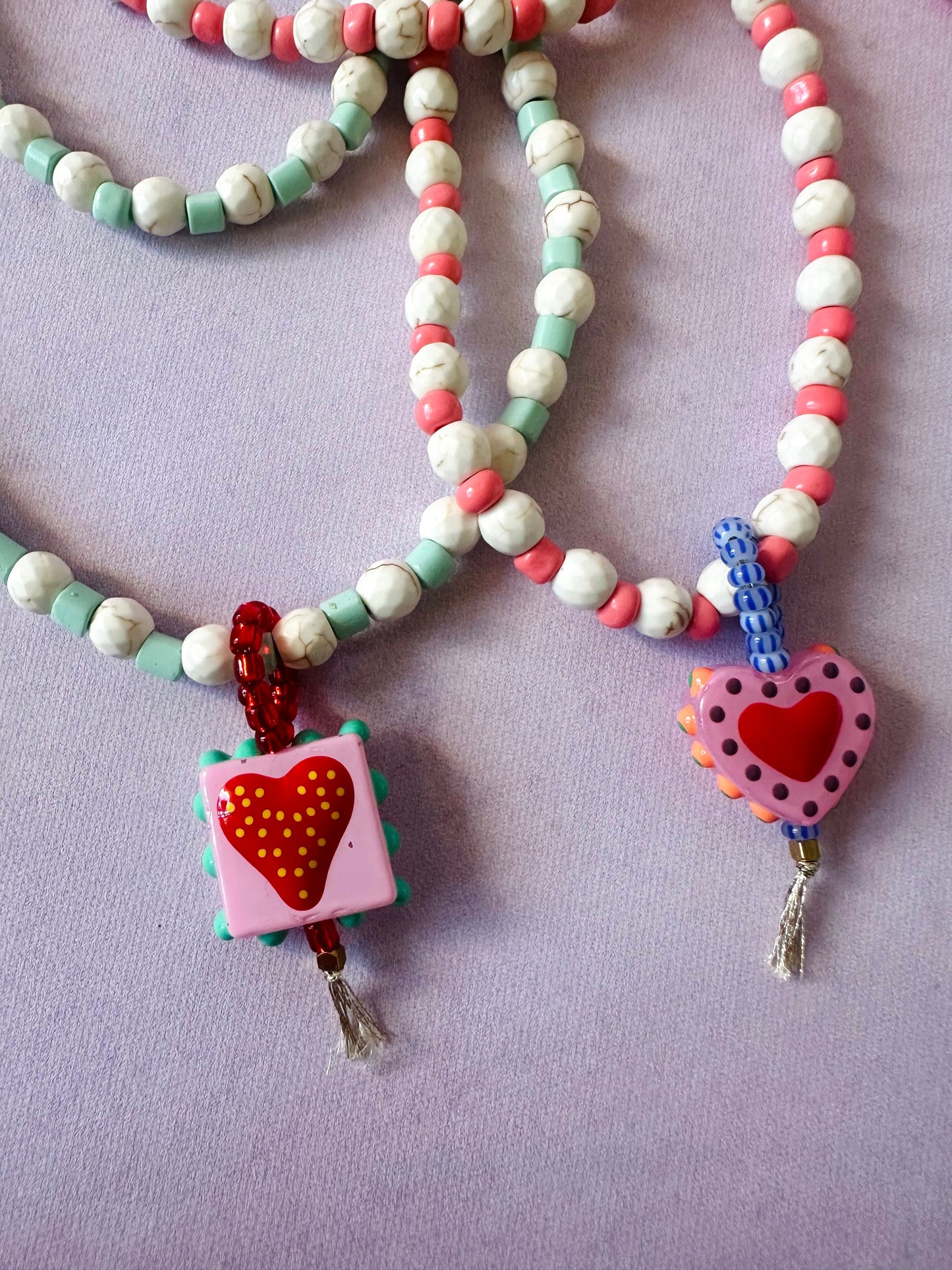 Collier long fantaisie TALIA - Camilmari Bijoux - Corail