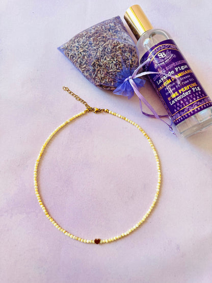 Collier nacre PHILIPPINES - Camilmari Bijoux - Jaune pastel