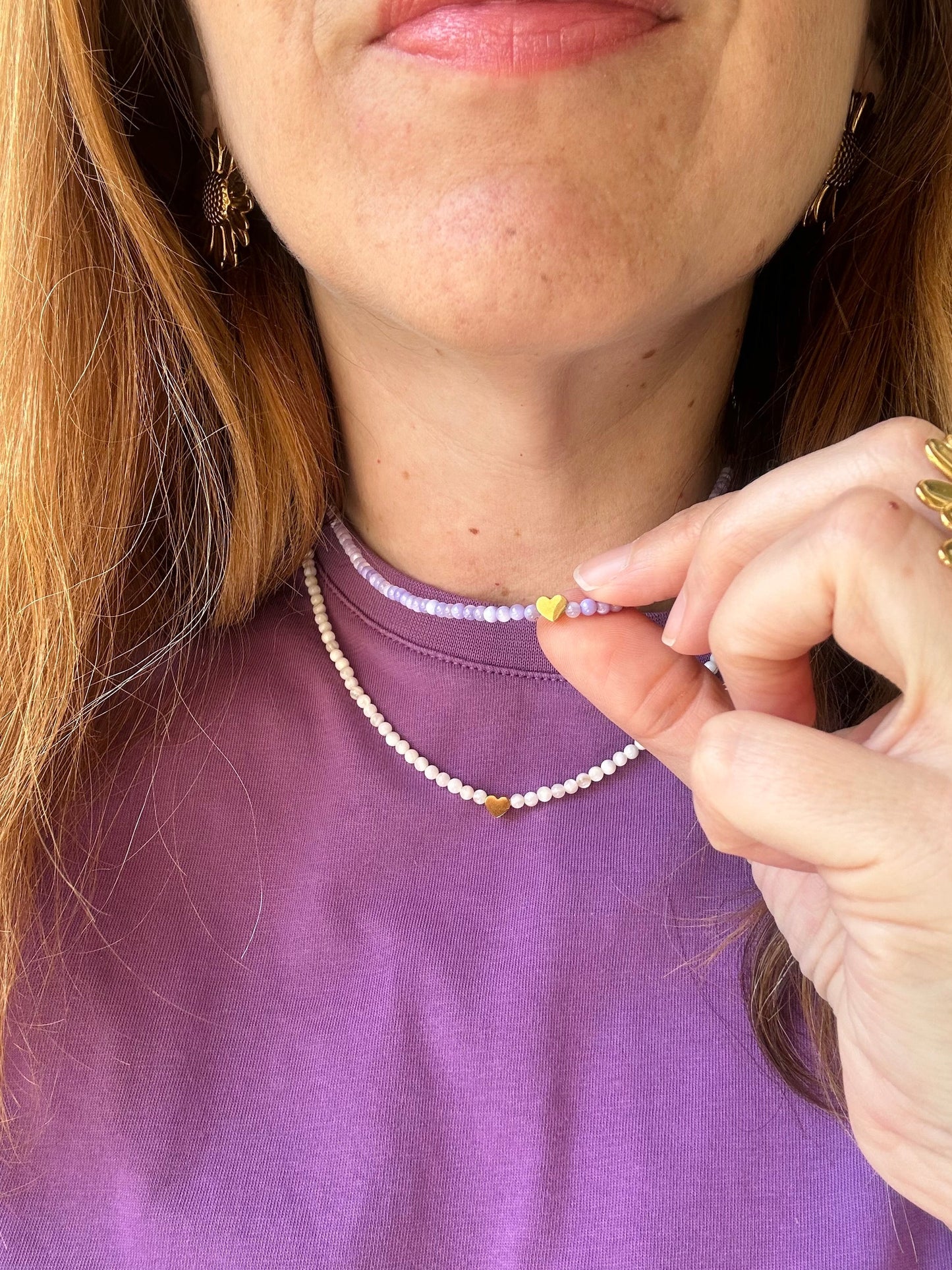 Collier nacre PHILIPPINES - Camilmari Bijoux - Lilas